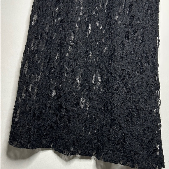 Zara Elegant Sheer Black Lace Maxi Slip Dress Lingerie Valentines Size S - Picture 13 of 16